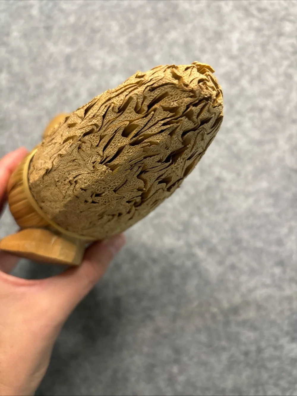 Handcrafted Wooden Duck Figurine - Natural Wood Color